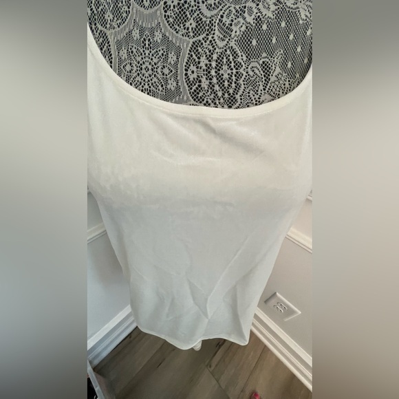 Talbots Womens Cream Sleeveless Velvet Blouse Size M - Picture 2 of 3